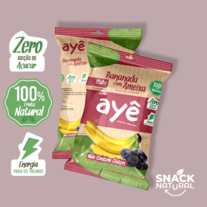 Bananada com Ameixa Ayê - Natural, Zero Adição de Açúcar e Funcional - Pacote com 10 unidade